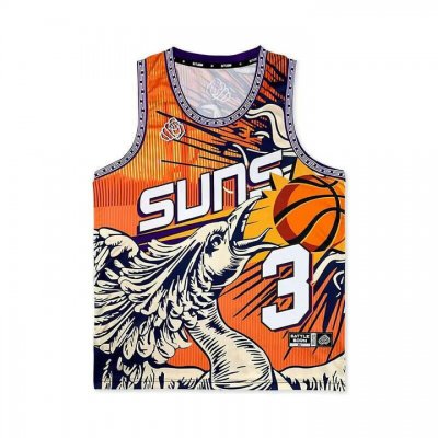 NBA 3 Chris Paul Phoenix Suns Maillot orange imprimé